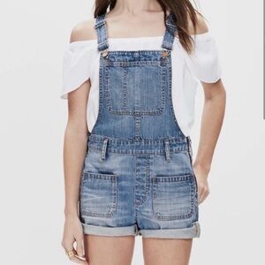Madewell denim overall shorts